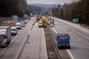 Modernizace D1 u Humpolce jede naplno, vybouraný beton znovu poslouží