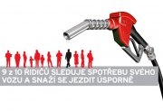 Devět z deseti řidičů se snaží jezdit úsporně