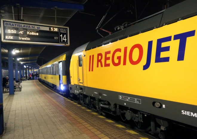 RegioJet plánuje posílit vlakové spojení mezi Bratislavou a Košicemi