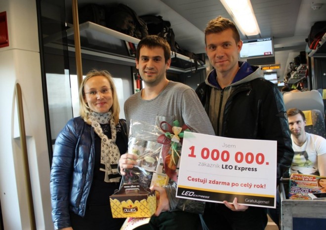 LEO Express přepravil už miliontého cestujícího