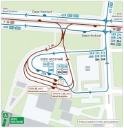 V Praze funguje nová tramvajová smyčka u stanice metra Depo Hostivař