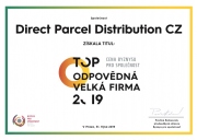 DPD již potřetí bodovala v ratingu TOP Odpovědná firma roku