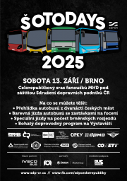 ​ŠOTODAYS 2025: Brno opět přivítá fanoušky městské hromadné dopravy z celé republiky