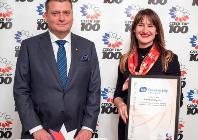 ​České dráhy zabodovaly v žebříčku CZECH TOP 100