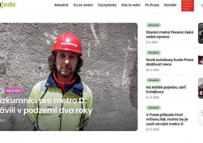 ​Praha spustila další web s informacemi o dopravě
