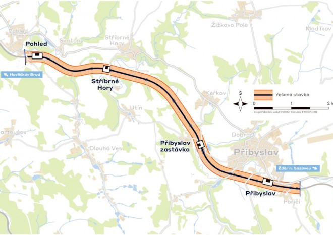Modernizace úseku Pohled – Přibyslav přinese další zlepšení havlíčkobrodské trati