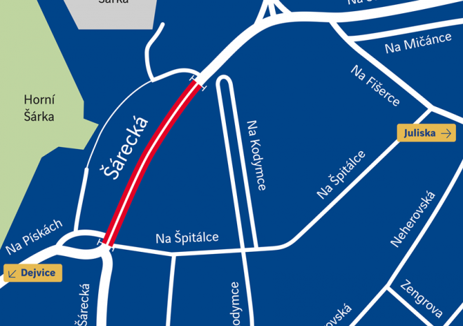 ​Ulice Šárecká v Praze projde rozsáhlou rekonstrukcí