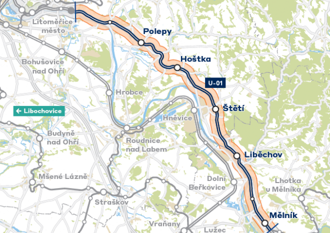 ​Začnou práce na projektu přestavby další části pravobřežky z Mělníka do Litoměřic