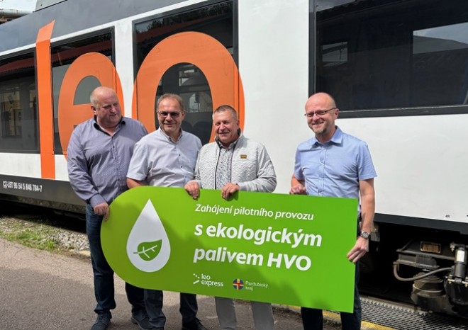 ​Leo Express testuje ekologické palivo HVO na Orlicku, sníží emise až o 90 procent