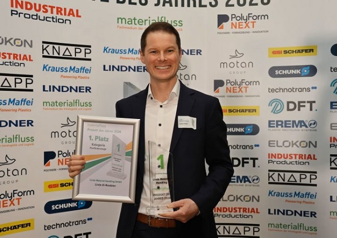 ​Linde Material Handling získala ocenění Produkt roku 2026 v kategorii Průmyslové vozíky