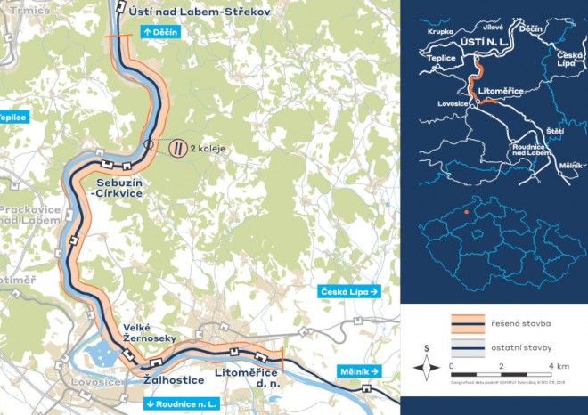 SŽ vybrala projektanta přestavby úseku z Litoměřic do Ústí nad Labem-Střekova