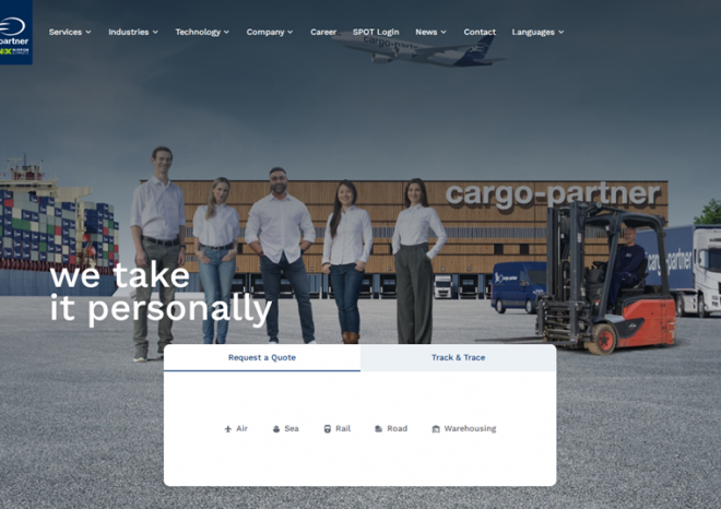​Společnost cargo-partner zlepšuje zákaznickou zkušenost prostřednictvím nového webu
