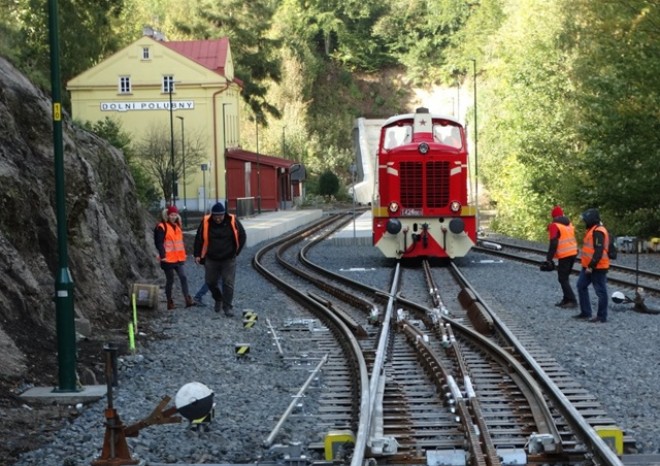 ​Zkoušky ozubnicových výhybek vyrobené pro dopravnu Dolní Polubný byly úspěšně dokončeny